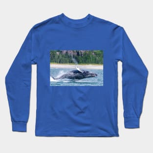 Breaching Humpback Whale in Alaska Long Sleeve T-Shirt